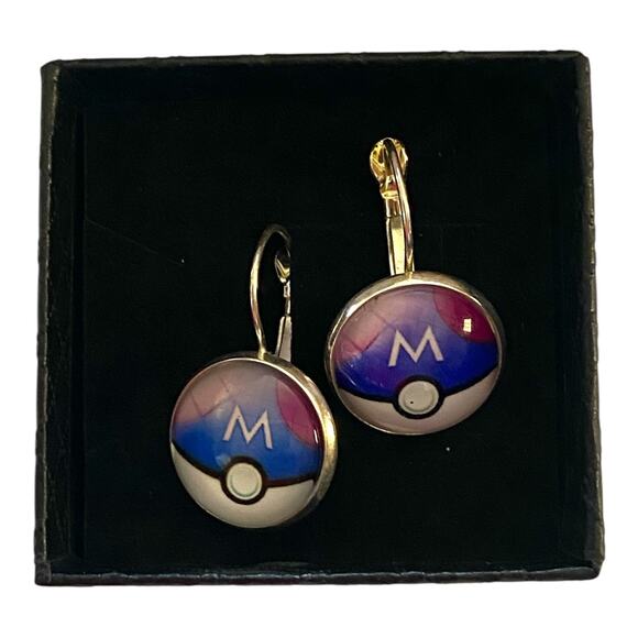 Pokémon Pokéball Dangle Earrings – Gamer Jewelry Gift – Geek Chic – NEW - Picture 2 of 4